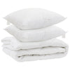 VidaXL edredón con almohada para todas las estaciones 3 piezas microfibra blanco