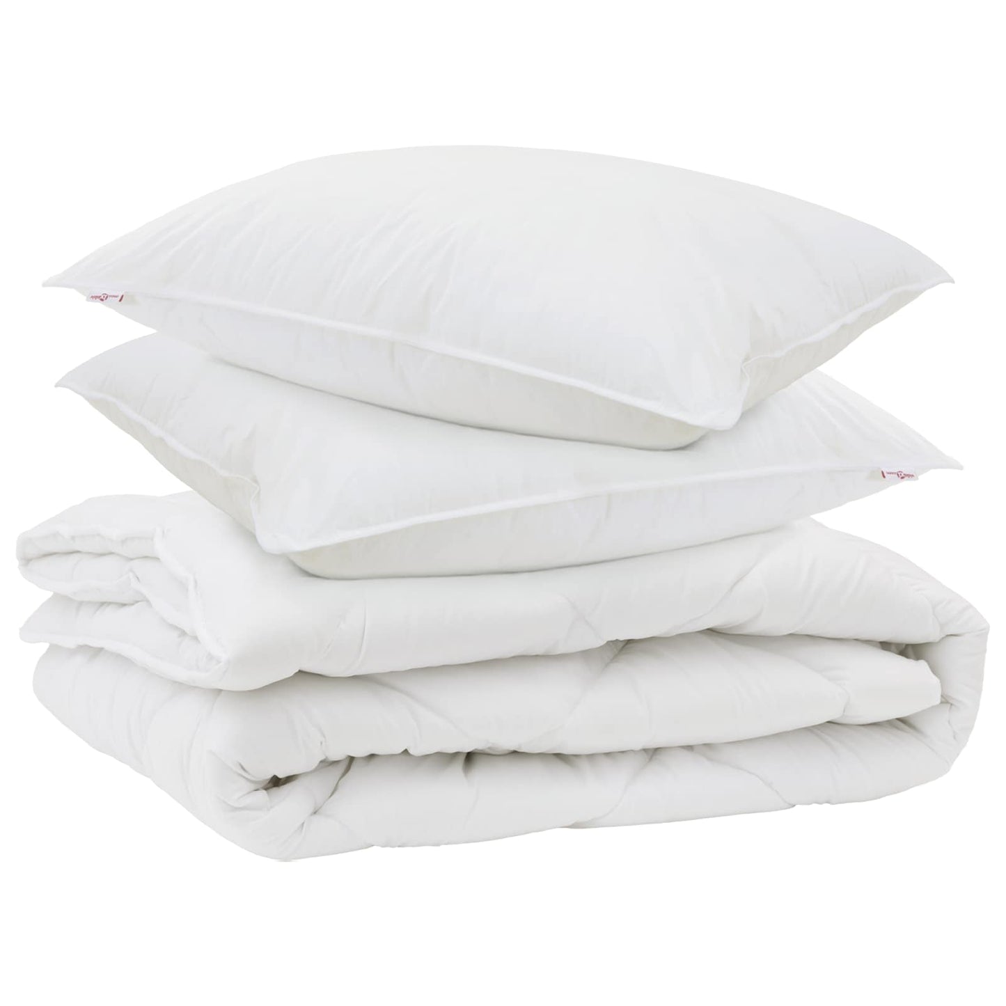 Vidaxl all-season dekbed met kussen 3 pcs wit microvezel