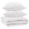 VidaXL edredón con almohada para todas las estaciones 3 piezas microfibra blanco