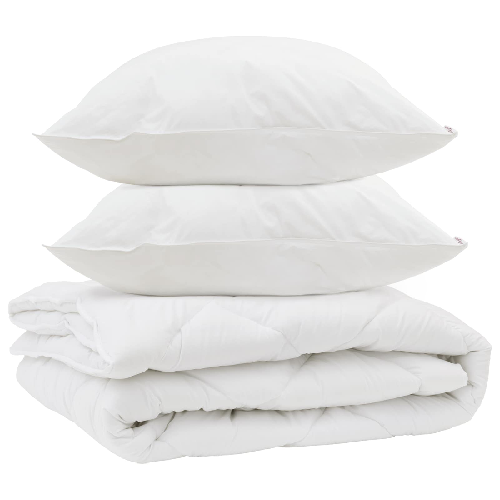 VidaXL edredón con almohada para todas las estaciones 3 piezas microfibra blanco