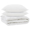 Vidaxl all-season dekbed met kussen 3 pcs wit microvezel