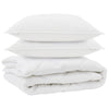 VidaXL edredón con almohada para todas las estaciones 3 piezas microfibra blanco