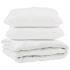 Vidaxl dekbed met kussen 3 pcs wit microvezel