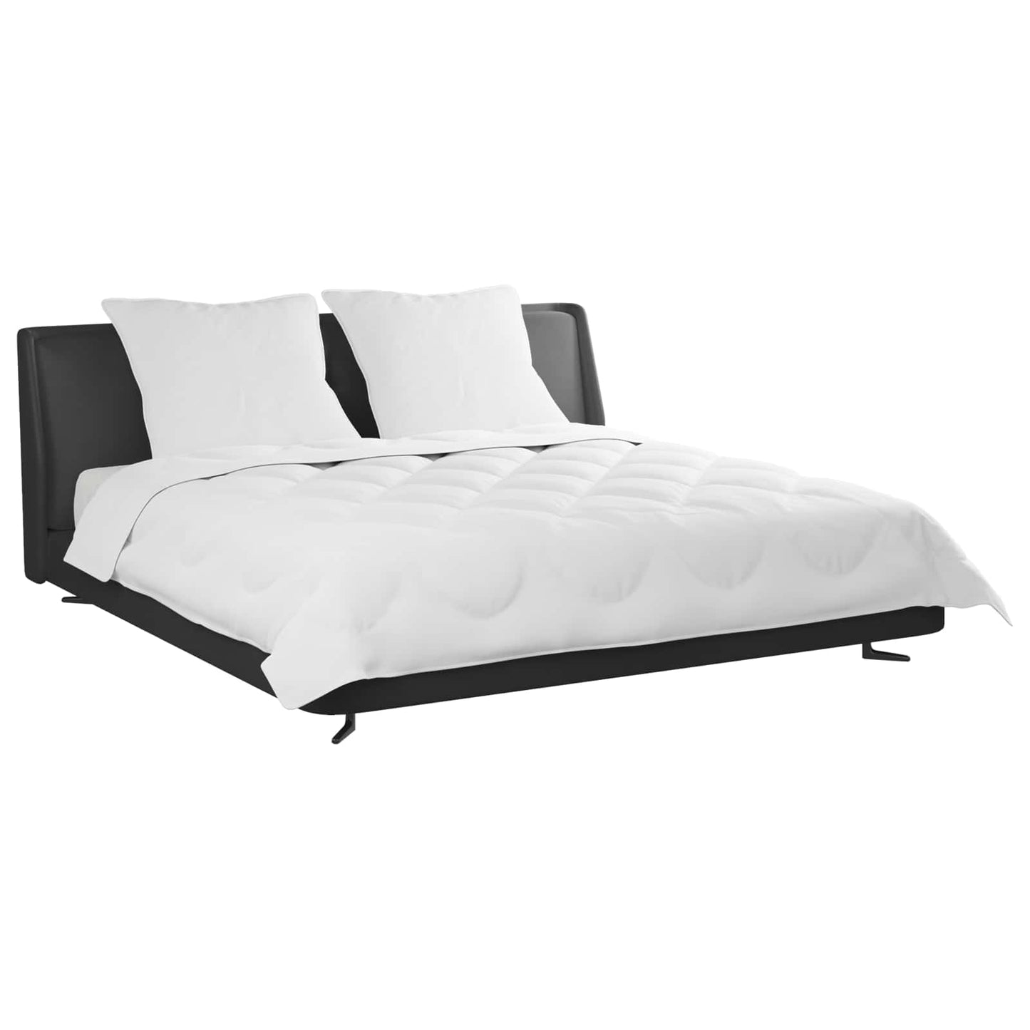 Vidaxl dekbed met kussen 3 pcs wit microvezel