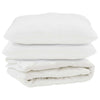 Vidaxl dekbed met kussen 3 pcs wit microvezel