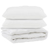 Vidaxl dekbed met kussen 3 pcs wit microvezel