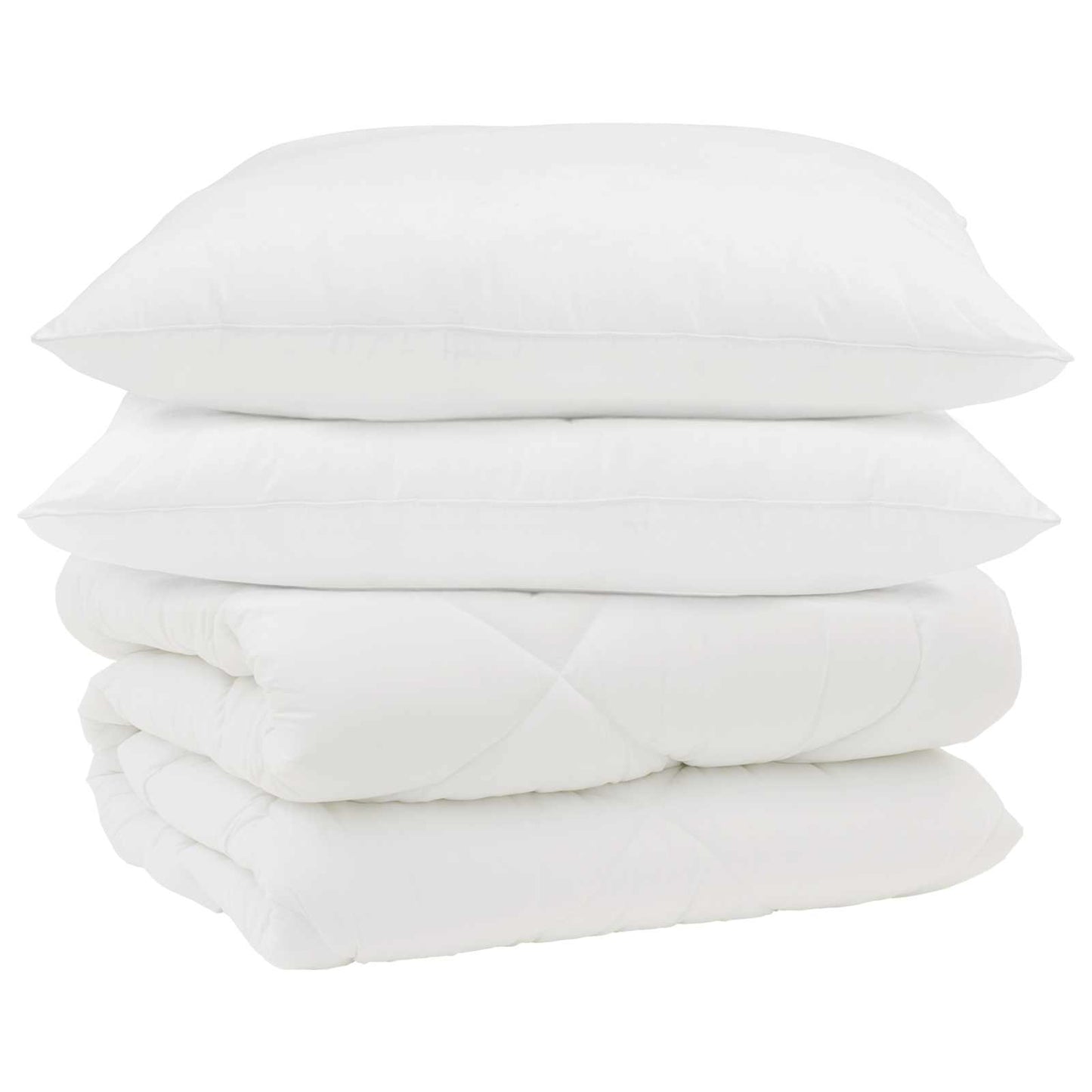 Vidaxl winter dekbed met kussen 3 pcs wit microvezel
