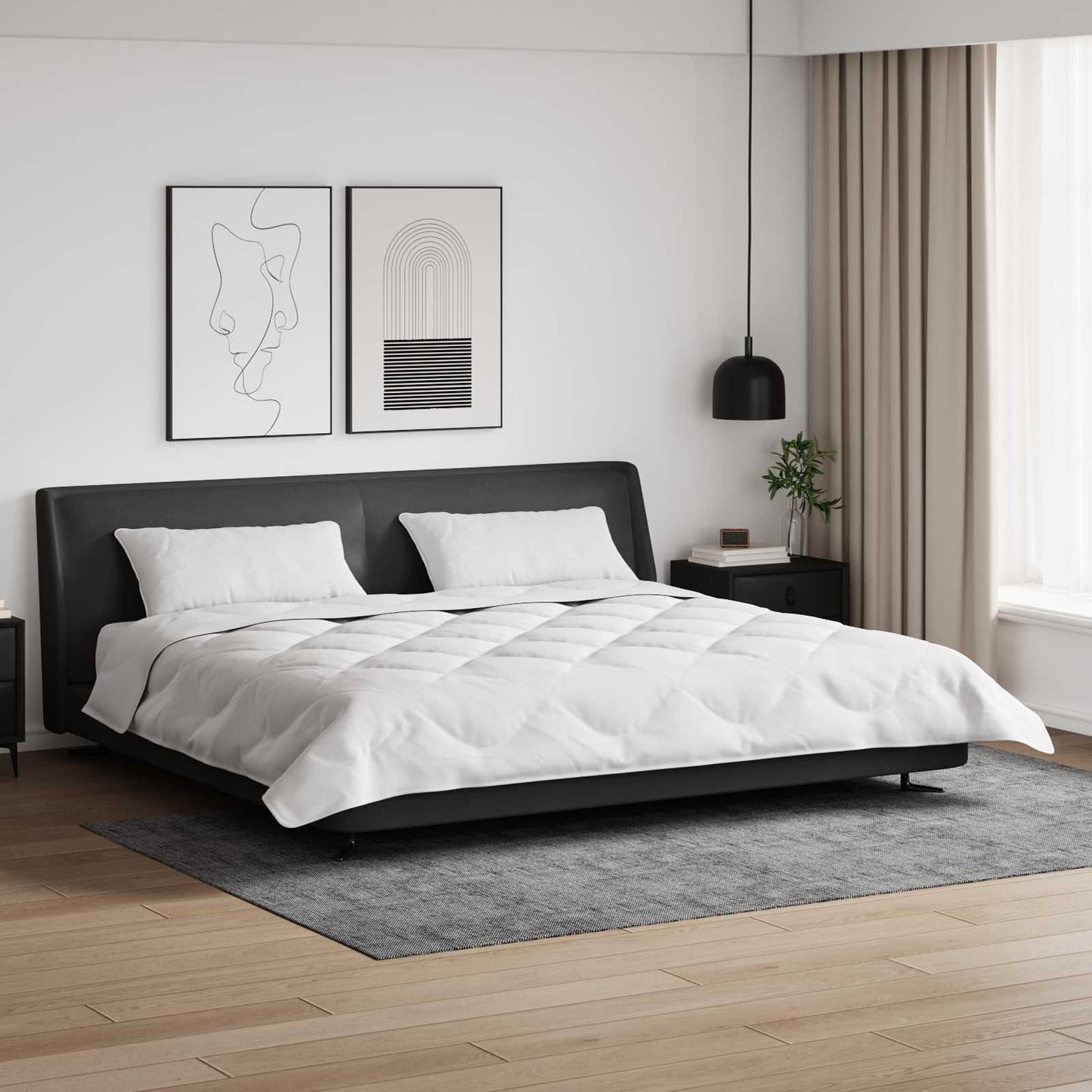 Vidaxl winter dekbed met kussen 3 pcs wit microvezel