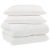 Vidaxl edredón de invierno con almohada 3 piezas microfibra blanco