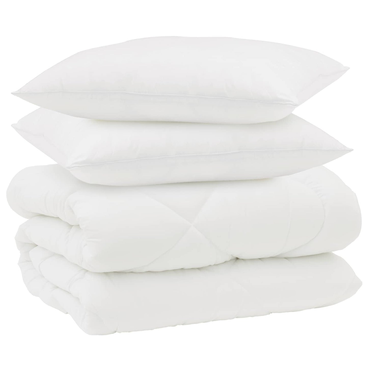 Vidaxl winter dekbed met kussen 3 pcs wit microvezel