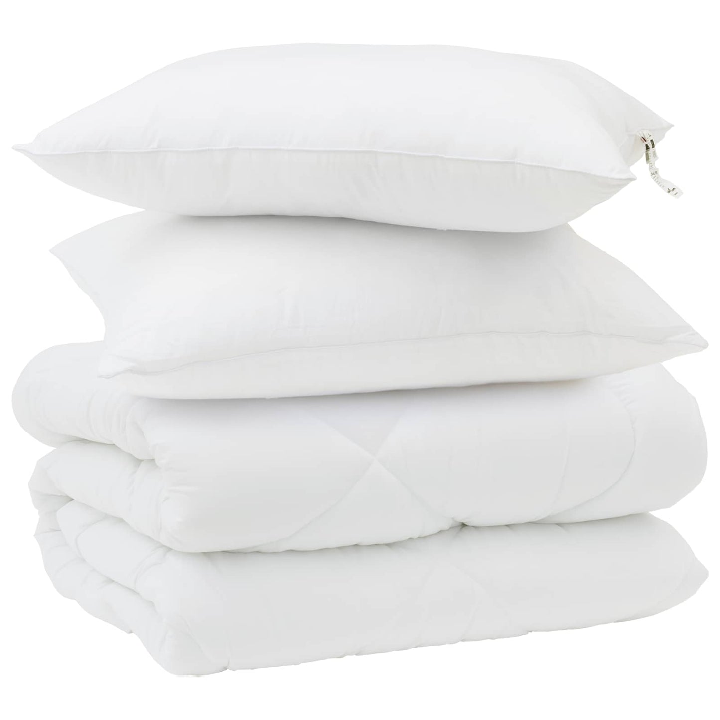 Vidaxl winter dekbed met kussen 3 pcs wit microvezel