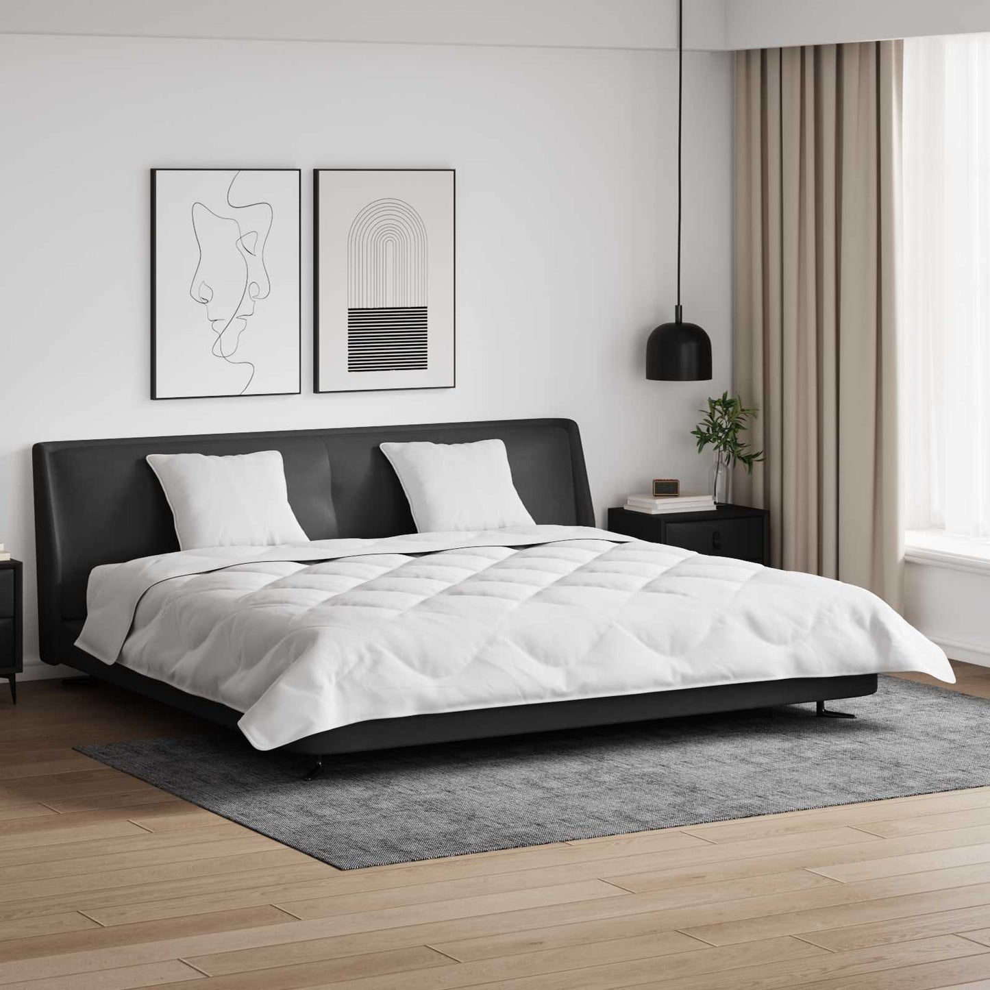 Vidaxl winter dekbed met kussen 3 pcs wit microvezel