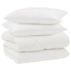 Vidaxl edredón de invierno con almohada 3 piezas microfibra blanco
