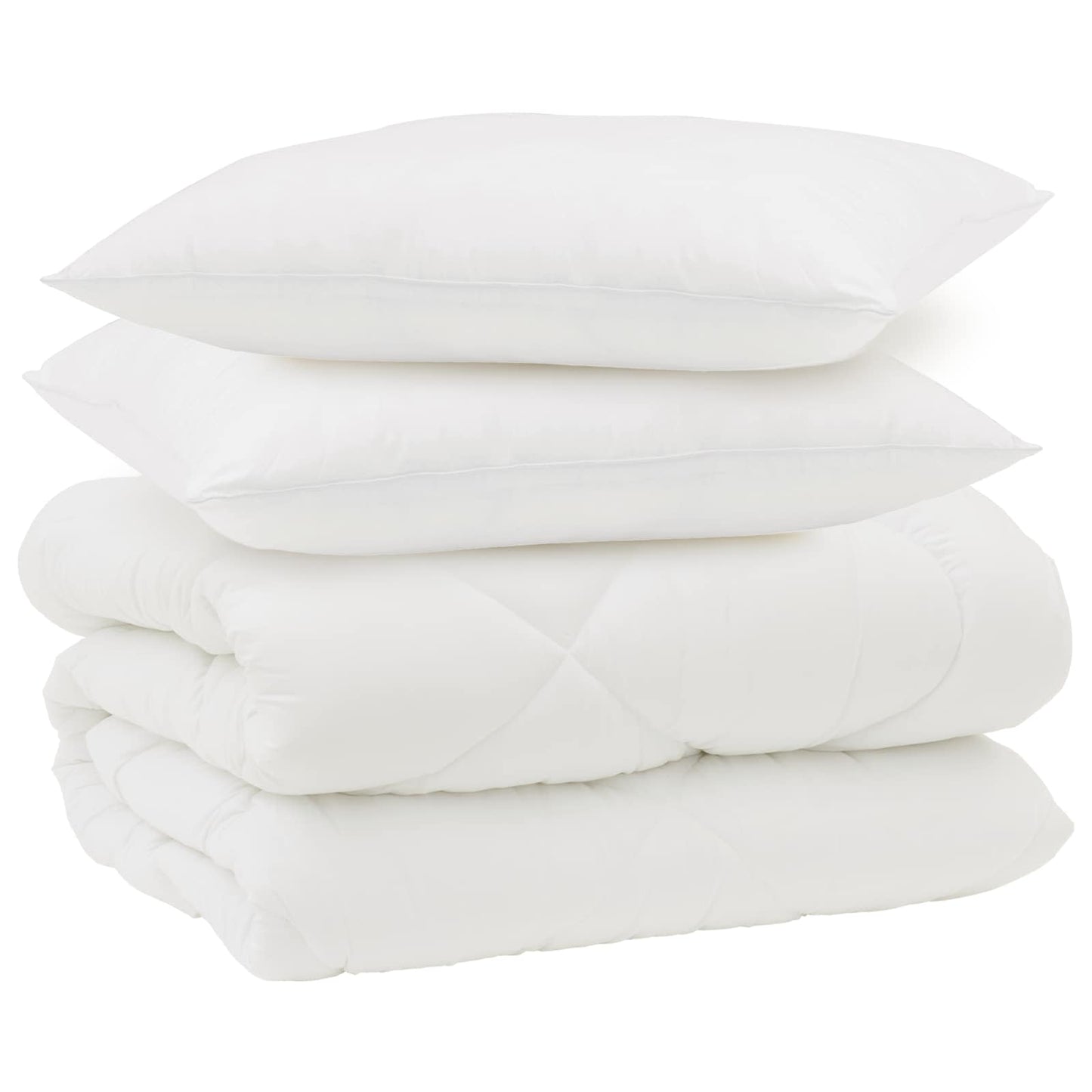 Vidaxl winter dekbed met kussen 3 pcs wit microvezel