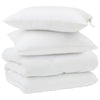Vidaxl edredón de invierno con almohada 3 piezas microfibra blanco