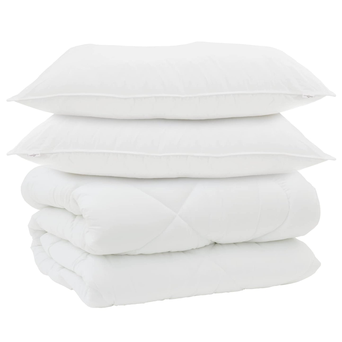 Vidaxl winter dekbed met kussen 3 pcs wit microvezel