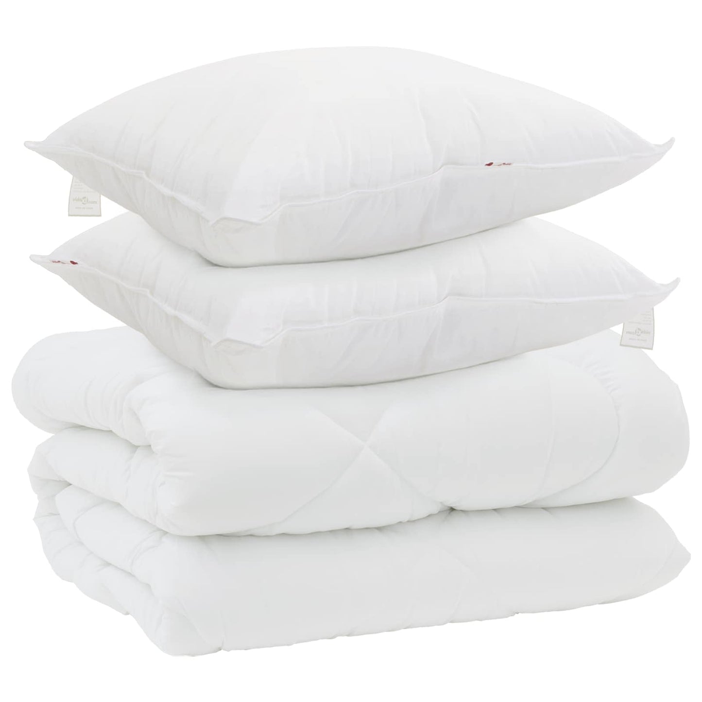 Vidaxl winter dekbed met kussen 3 pcs wit microvezel