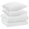 Vidaxl edredón de invierno con almohada 3 piezas microfibra blanco