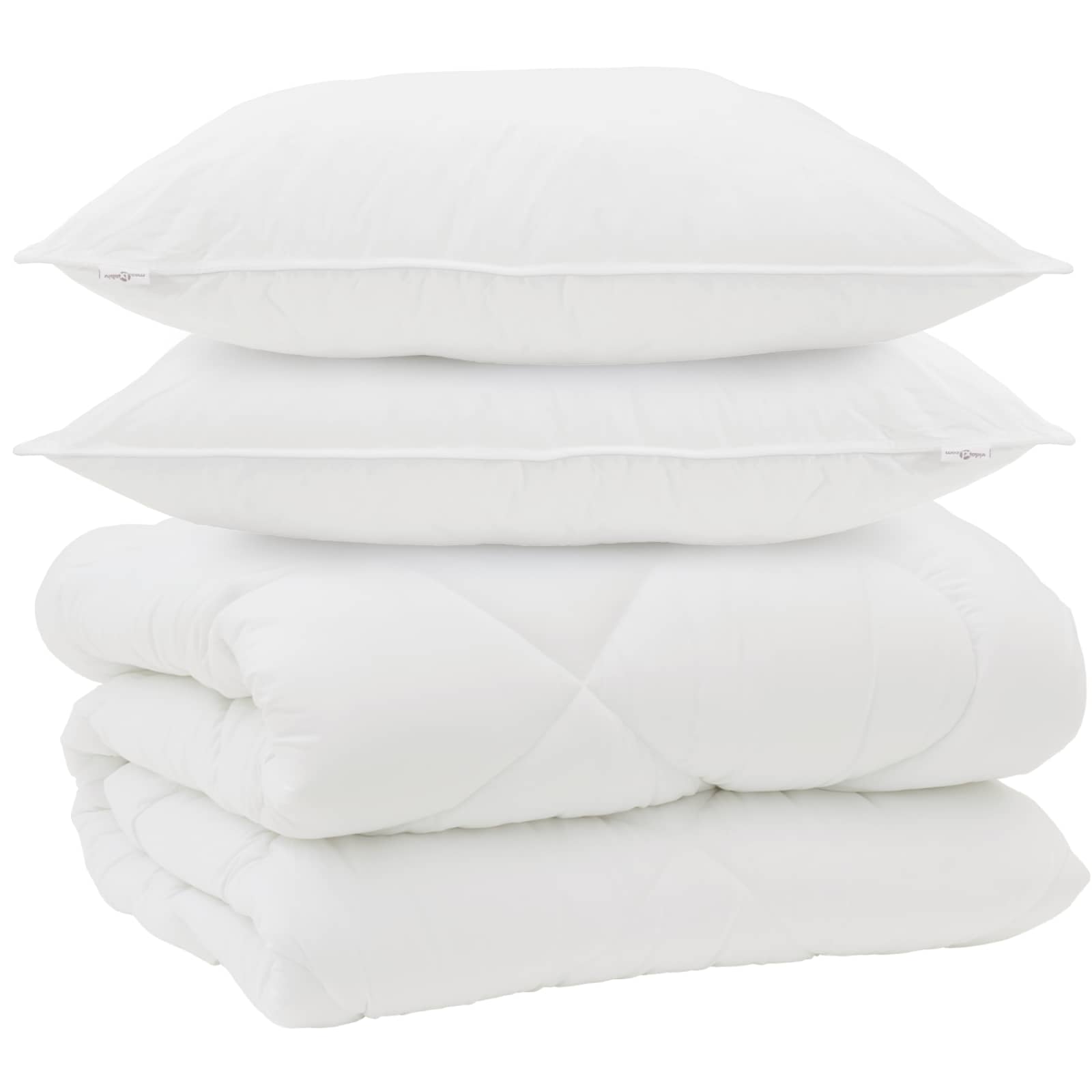 Vidaxl winter dekbed met kussen 3 pcs wit microvezel