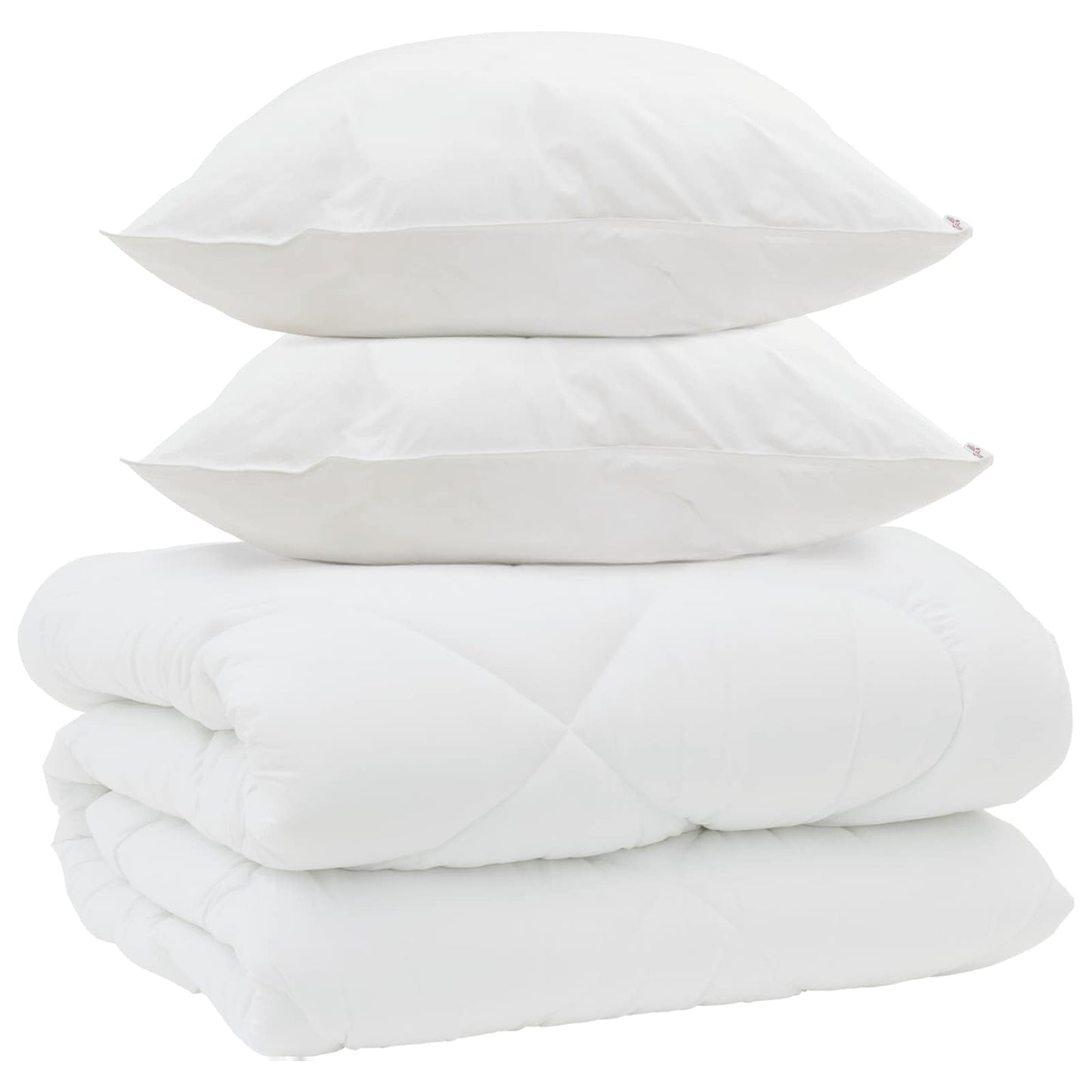Vidaxl winter dekbed met kussen 3 pcs wit microvezel