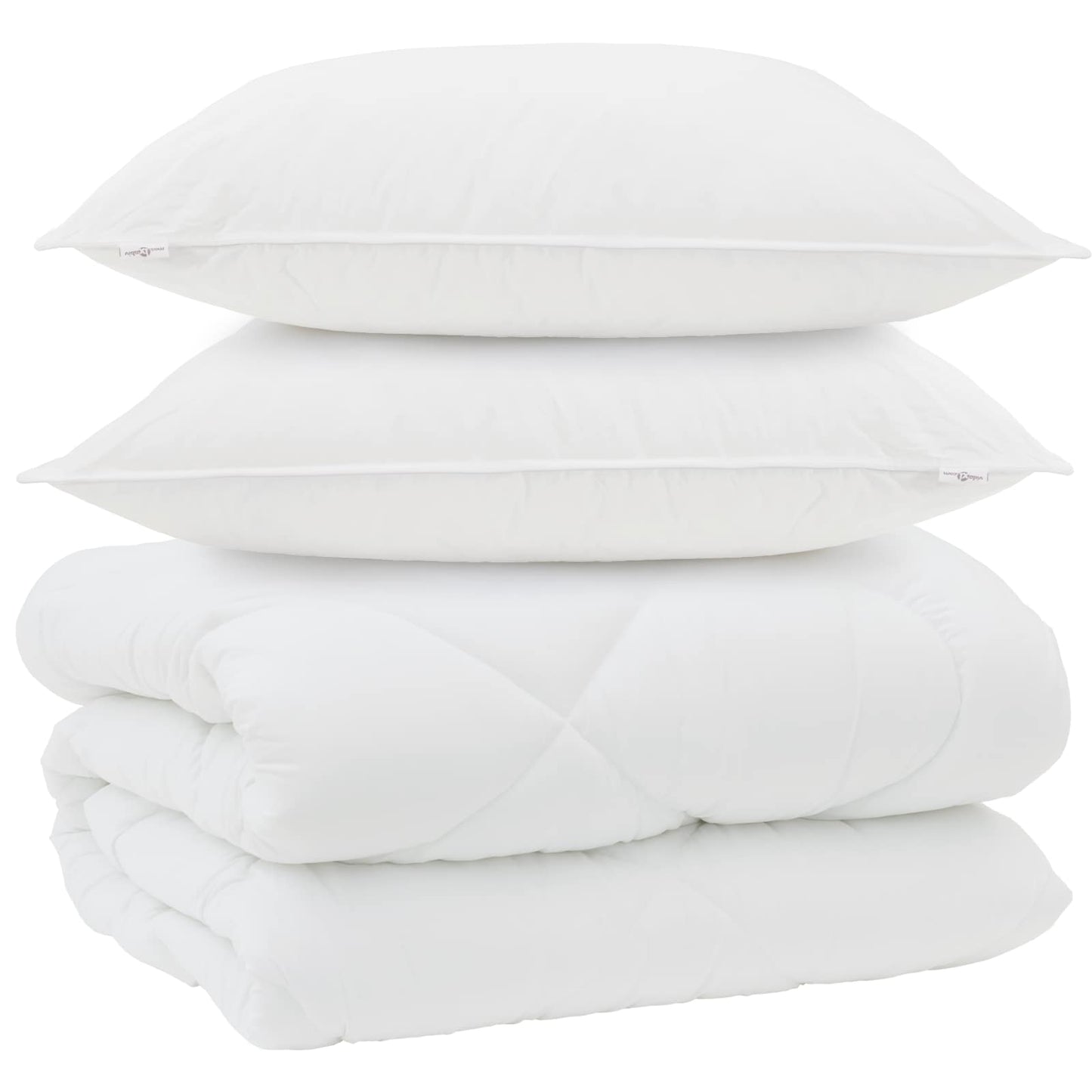 Vidaxl winter dekbed met kussen 3 pcs wit microvezel