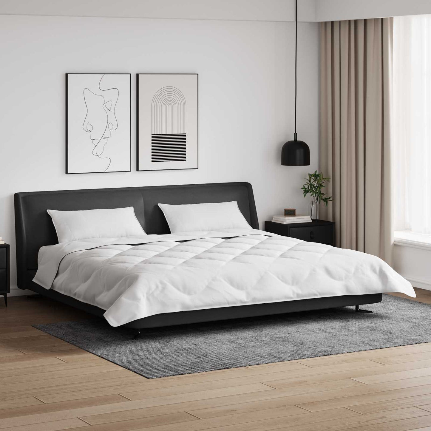 Vidaxl winter dekbed met kussen 3 pcs wit microvezel