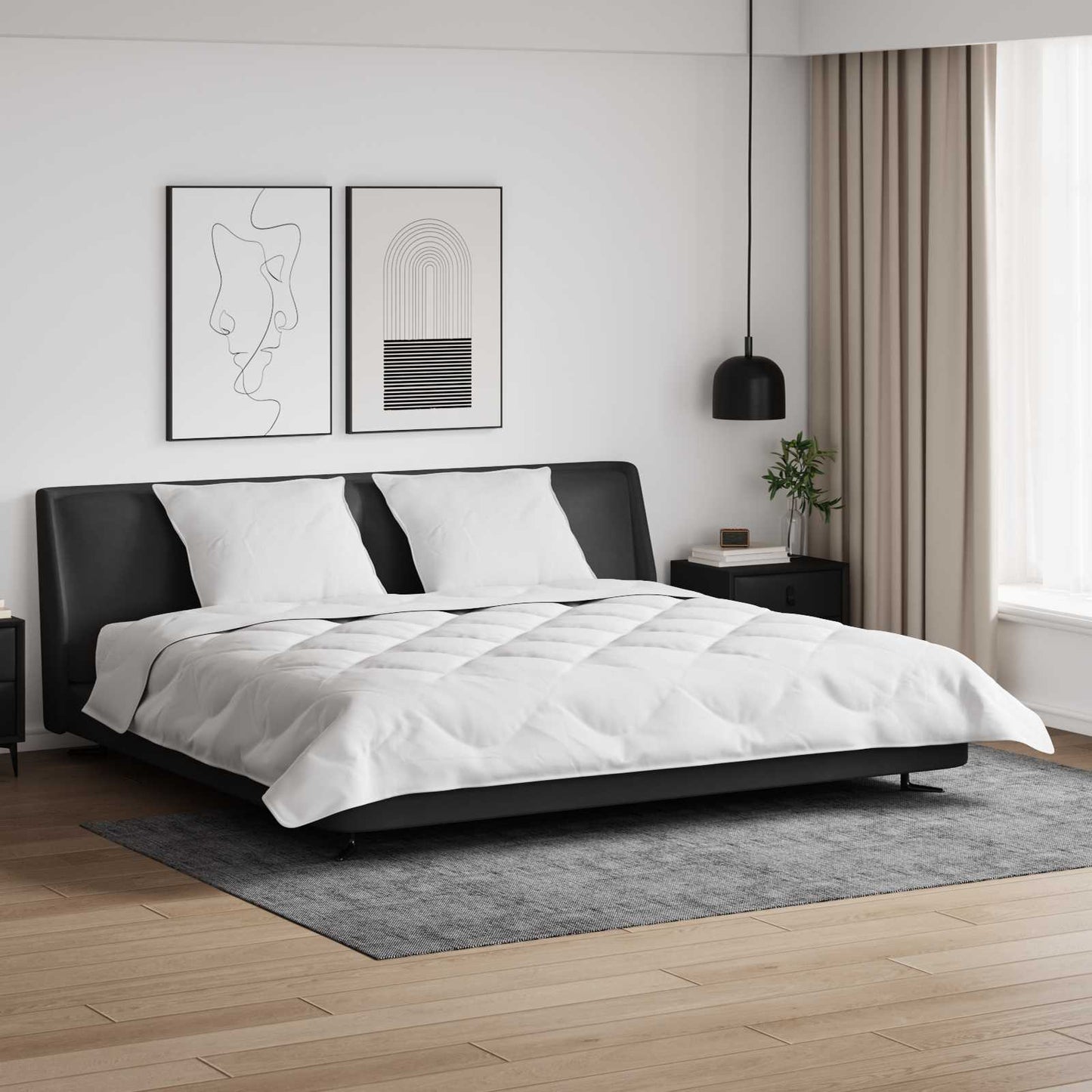 Vidaxl winter dekbed met kussen 3 pcs wit microvezel