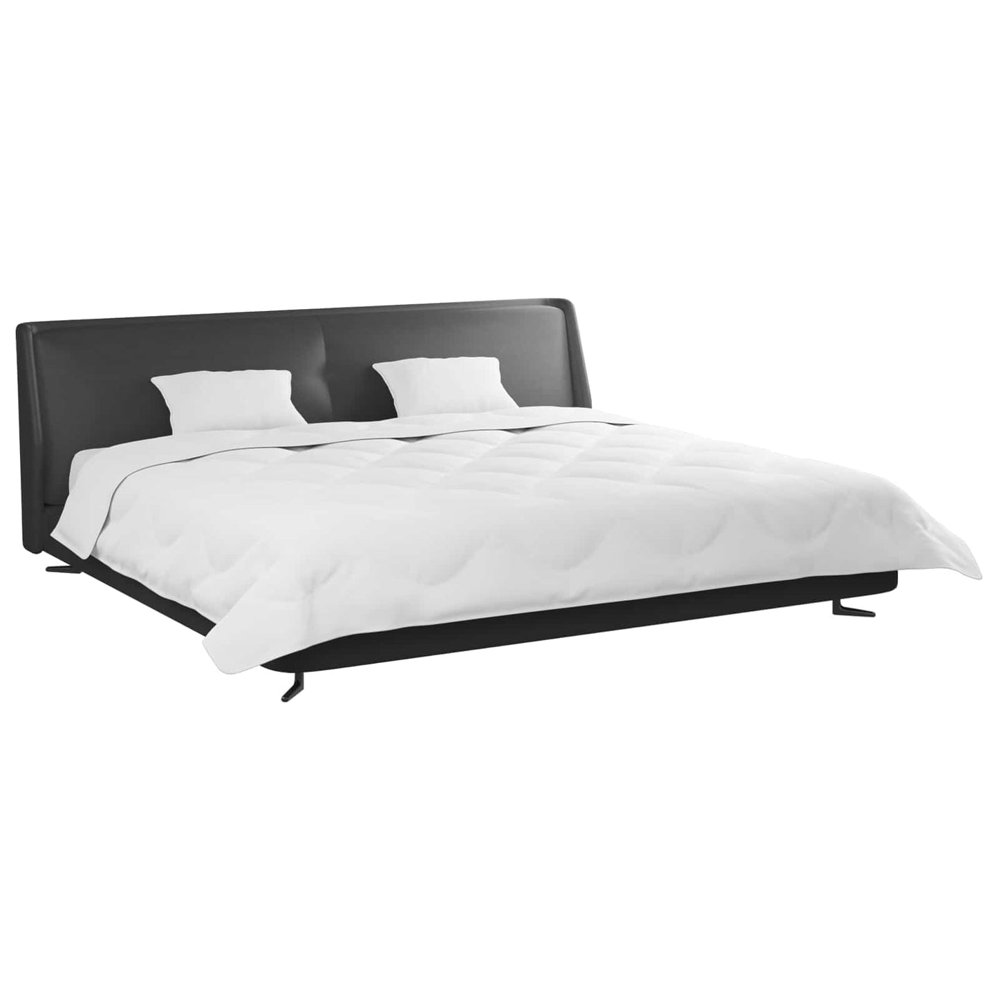 Vidaxl dekbed met kussens 3 pcs wit microfiber en dons feather