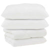 Vidaxl edredón con almohadas 3 piezas microfibra blanco y plumón