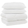 Vidaxl edredón con almohadas 3 piezas microfibra blanco y plumón