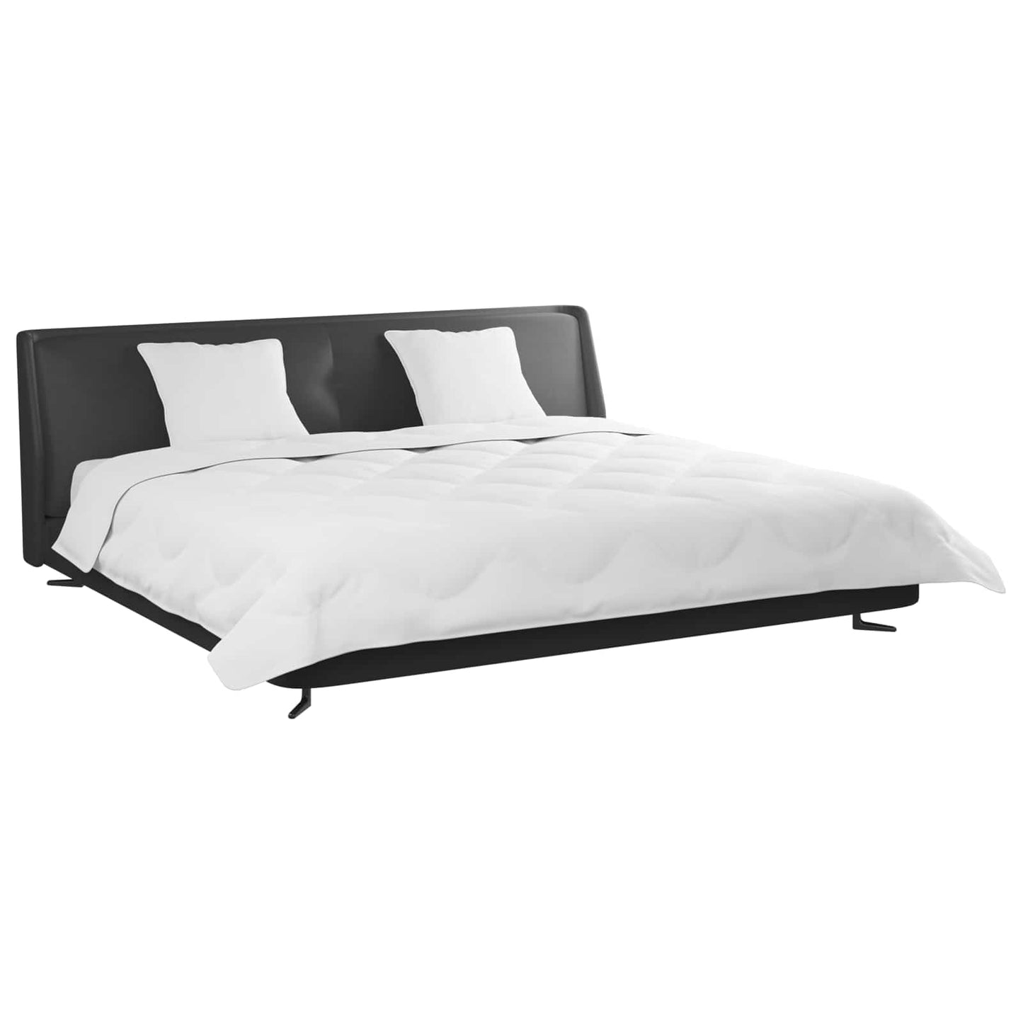 Vidaxl dekbed met kussens 3 pcs wit microfiber en dons feather
