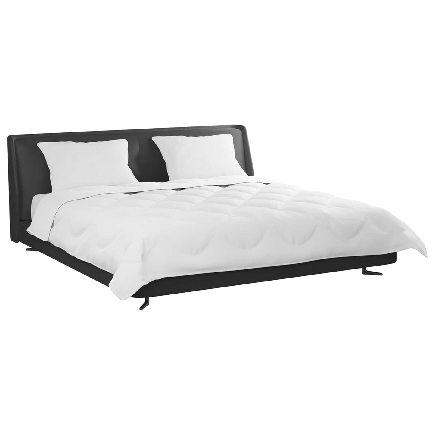 Vidaxl dekbed set met kussen 3 pcs wit microfiber en dons feather