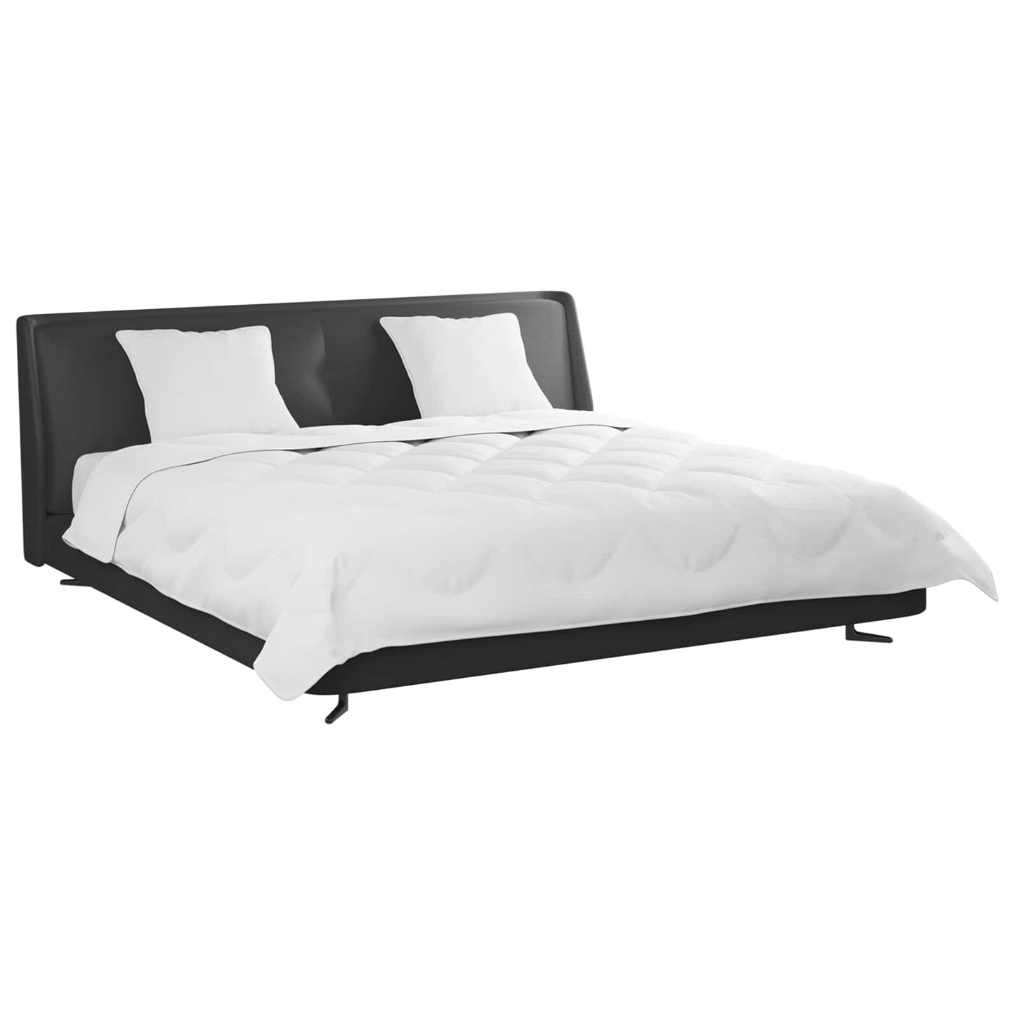 Vidaxl dekbed set met kussen 3 pcs wit microfiber en dons feather