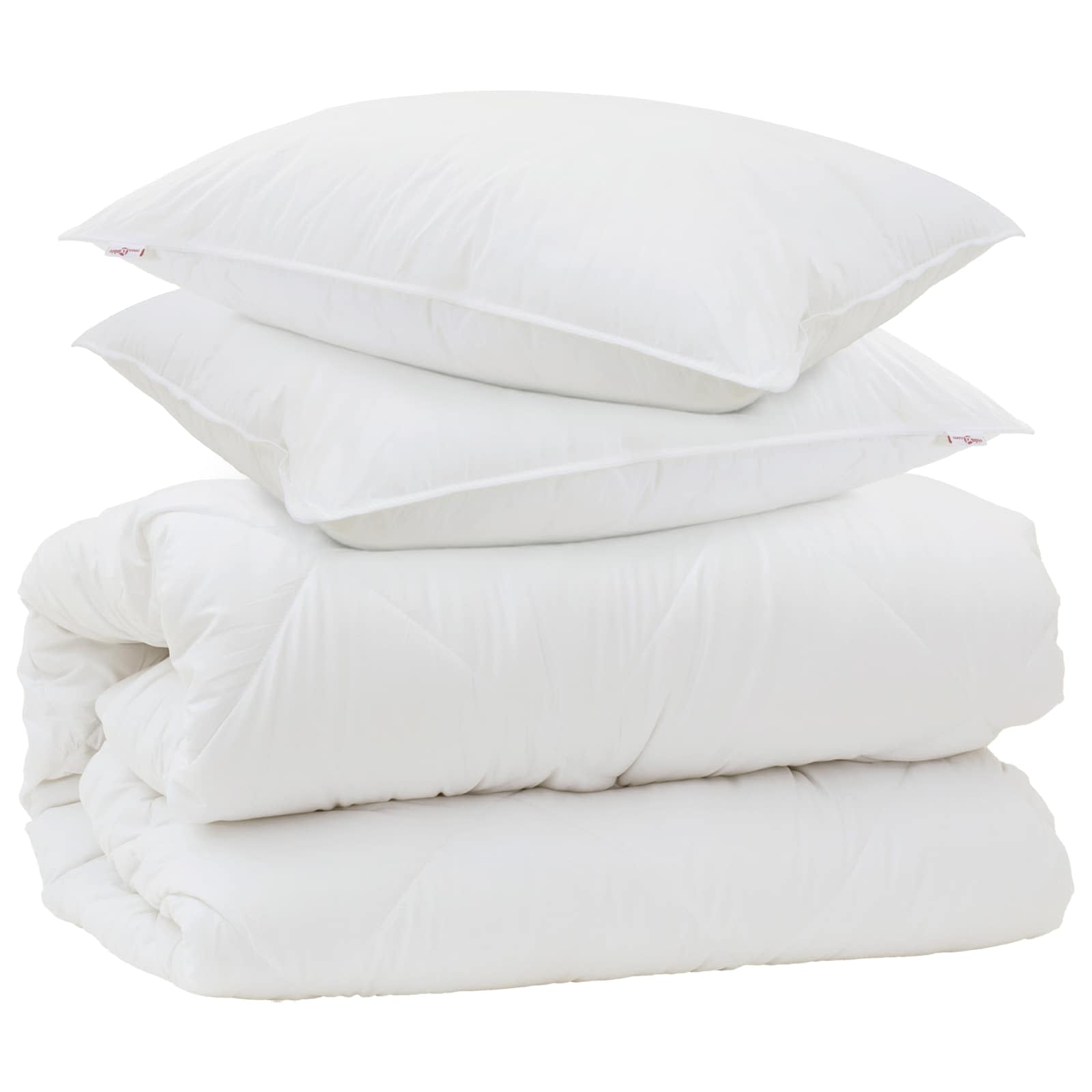 Vidaxx edredón con almohadas con almohada 3 piezas microfibra blanco