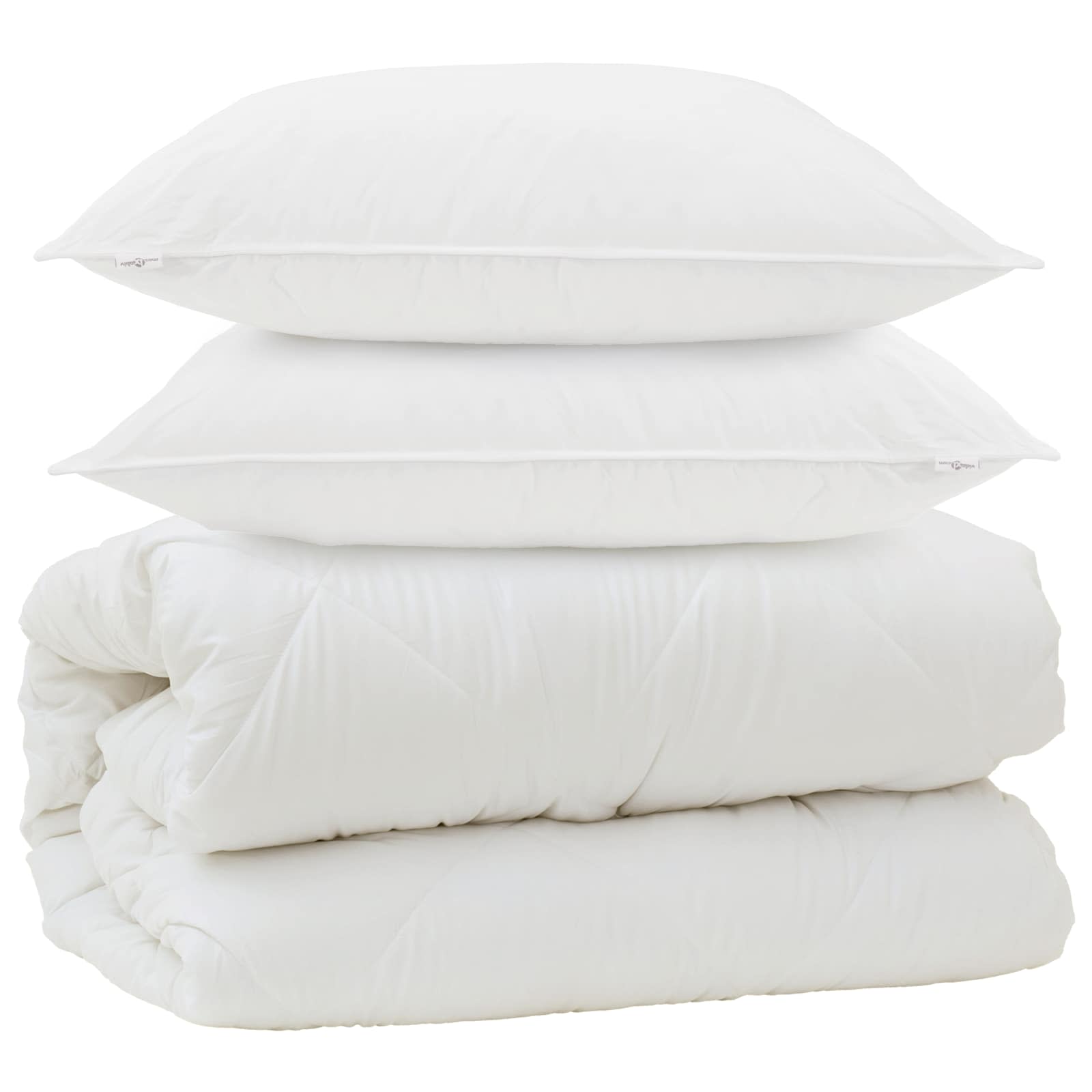 Vidaxx edredón con almohadas con almohada 3 piezas microfibra blanco