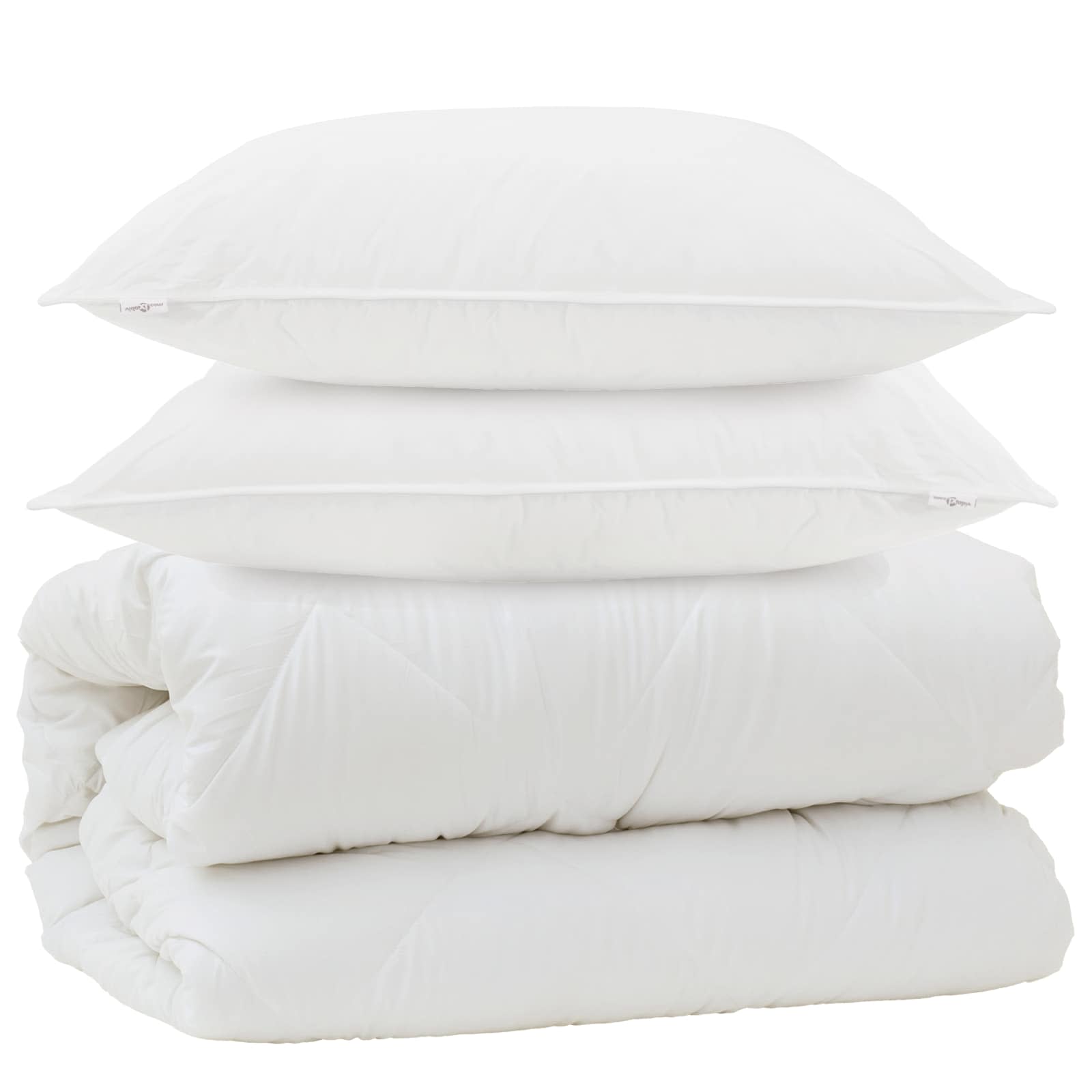 Vidaxx edredón con almohadas con almohada 3 piezas microfibra blanco