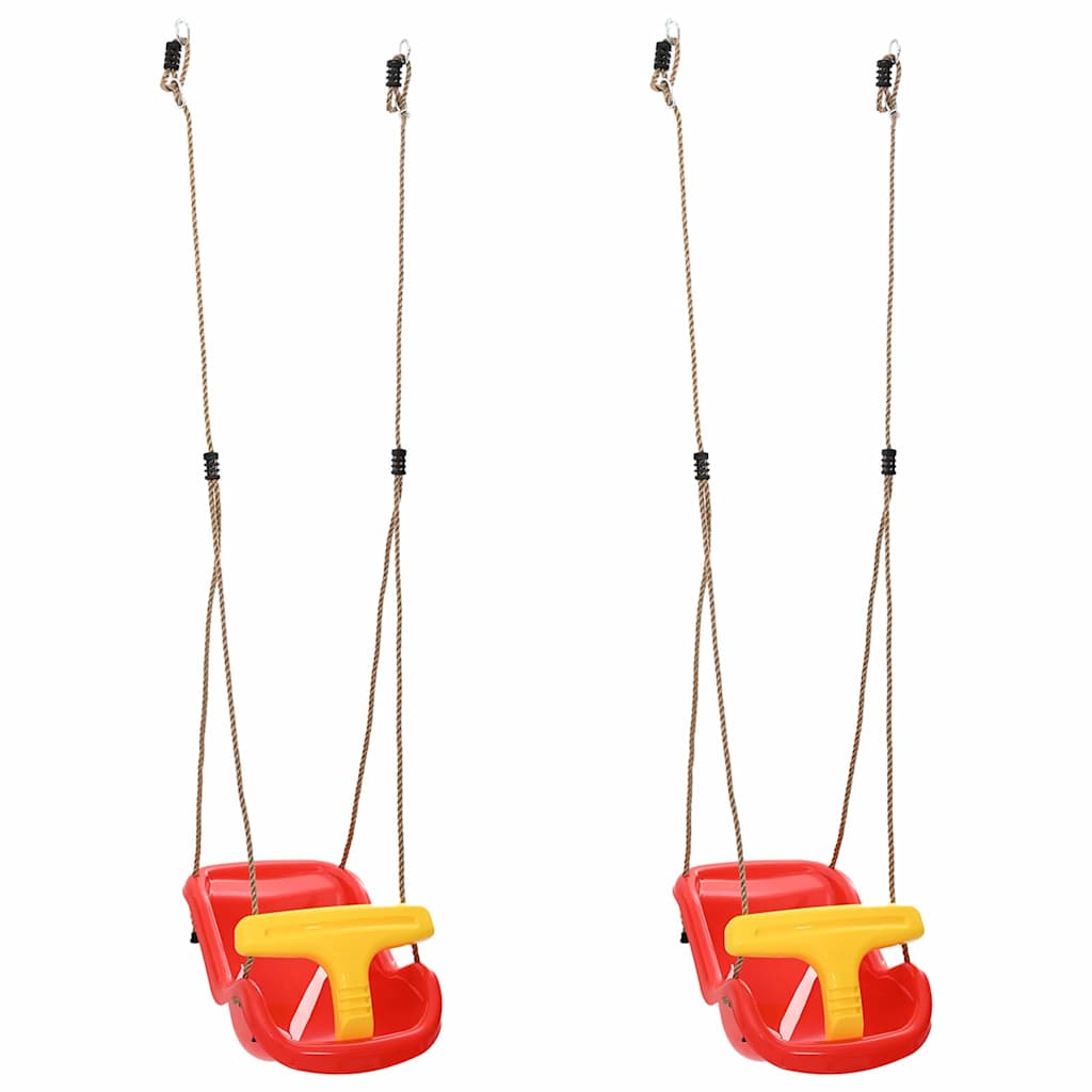 Vidaxl columpio para bebé 2 piezas rojo 36 x 43 x 42 cm plástico