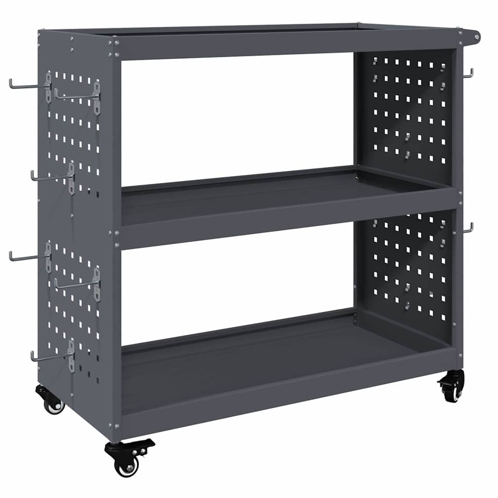 Vidaxl gereedschapswagen antraciet 75 x 35 x 73 cm koudgewalst staal