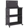 Vidaxl gereedschapswagen zwart 65 x 35 x 111 cm koudgewalst staal
