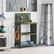 Vidaxl gereedschapswagen met plank olijf groen 65 x 35 x 111 cm