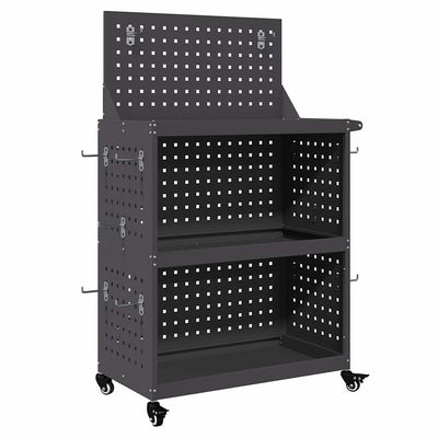 Carro de herramientas vidaxx negro 65 x 35 x 111 cm acero laminado en frío
