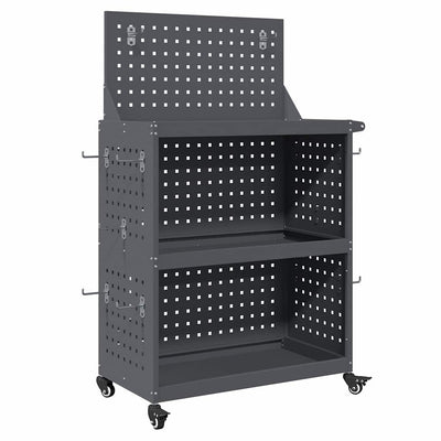 Carro para herramientas vidaxxl antracita 65 x 35 x 111 cm acero laminado en frío