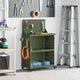 Vidaxl gereedschapswagen met plank olijf groen 65 x 35 x 111 cm