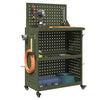 Vidaxl gereedschapswagen met plank olijf groen 65 x 35 x 111 cm