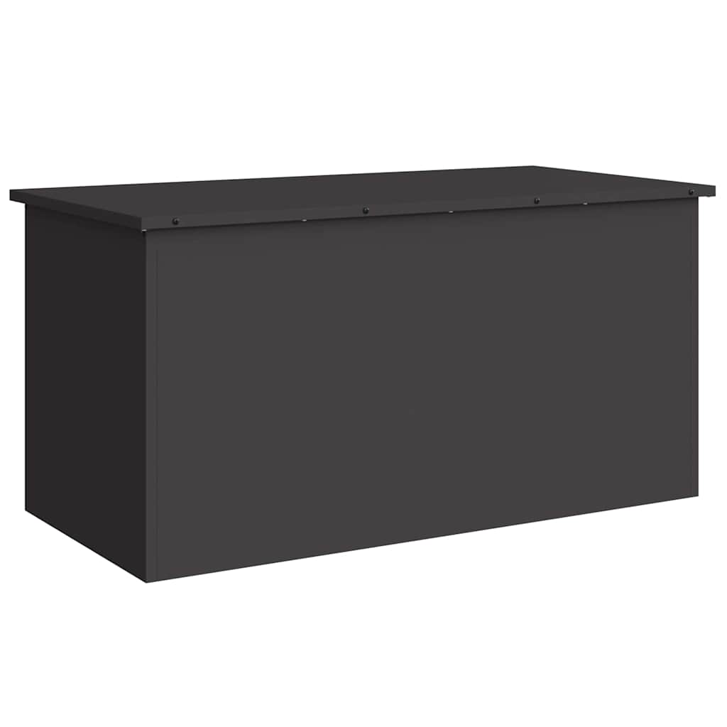 Vidaxx box portaoggetti da esterno nero 100 x 50,5 x 50 cm in acciaio