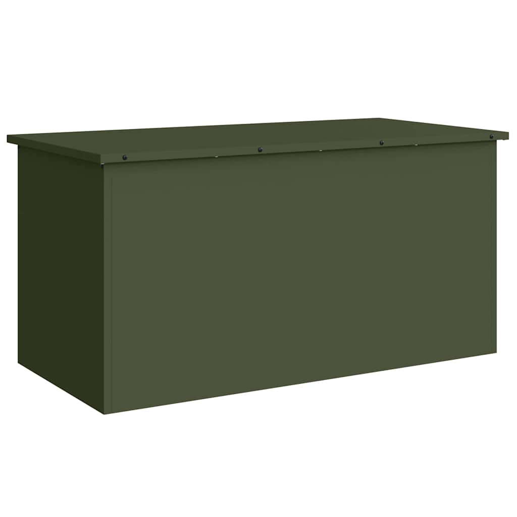 Vidaxx caja de almacenamiento exterior verde oliva 100 x 50,5 x 50 cm acero