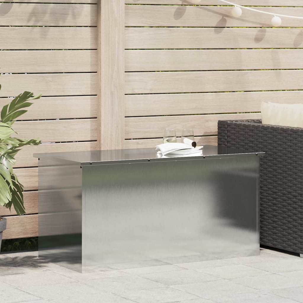 Vidaxl buitenopslagdoos zilver 100 x 50,5 x 50 cm staal