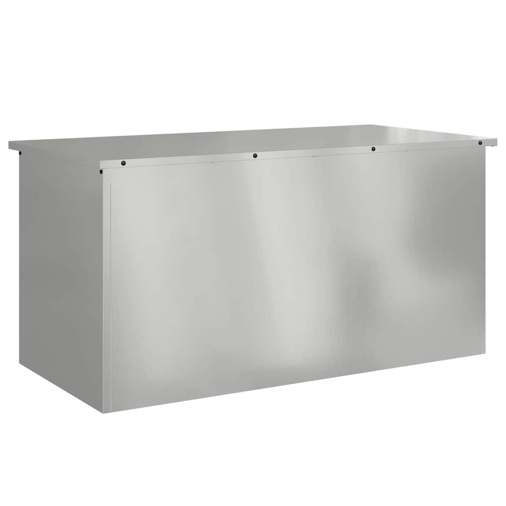Vidaxl buitenopslagdoos zilver 100 x 50,5 x 50 cm staal