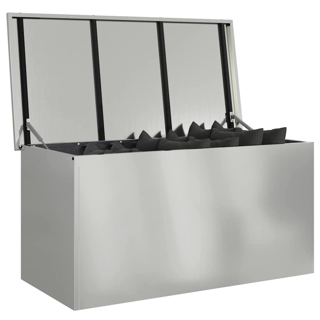 Vidaxl buitenopslagdoos zilver 100 x 50,5 x 50 cm staal