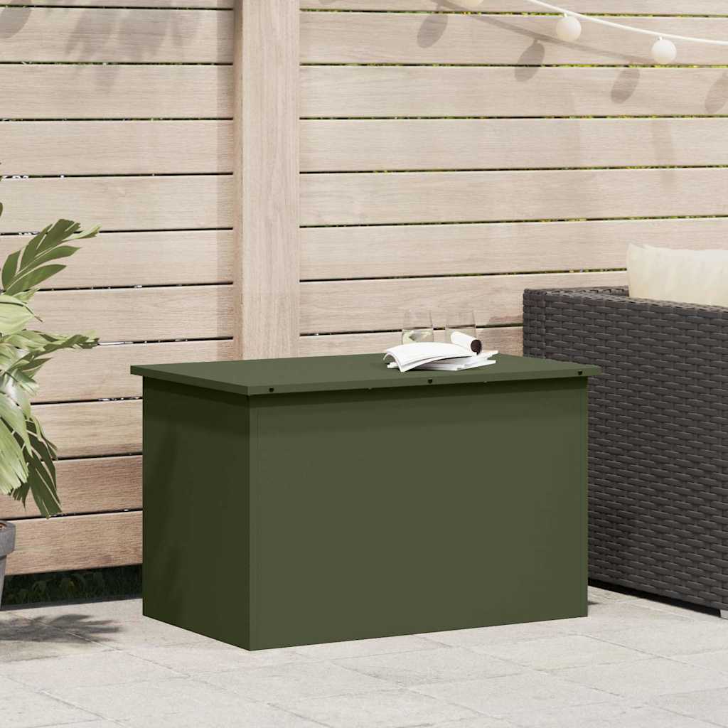 Vidaxl buitenopslagdoos met opslag olijf groen 80 x 50,5 x 50 cm staal